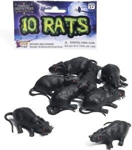 Plastic Rats small (Set of 10 - 2 1/2" Size)