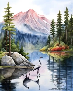 Silver Lake Carson Peak California Sierra Nevada Mountains Giclée Art Print 8X10 - Picture 1 of 2