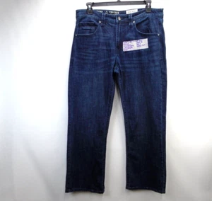 TK Axel Slim Boot Jeans Men's Size 36x30 Blue Stretch Denim Bootcut Dark Wash - Picture 1 of 12