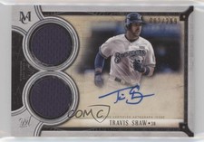 2018 Topps Museum Collection Signature Swatches Dual Relic /299 Travis Shaw Auto