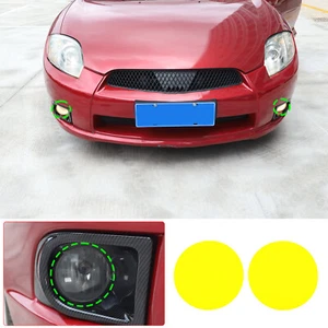 Yellow Front Fog Light Film Tint Decorate Sticker For Mitsubishi Eclipse 2009-12 - Picture 1 of 8