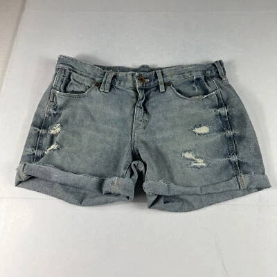 Pantalones Cortos de Jean Madewell Para Mujer Medidos 31 Tiro Bajo Denim Envejecido Etiqueta 27 Foto 1 de 4