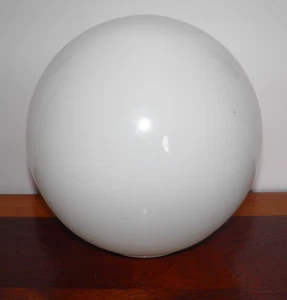 Neu, 10" mundgeblasen, dünnes Opal Milchglas, halslose Öffnung 4" Lampenkugel/Kugel. - Bild 1 von 9