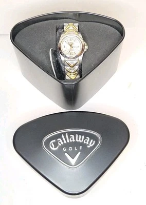 Callaway 不锈钢银色/金色女士手表 NOS MSRP 100 美元(阅读) — 第 1/4 张图片