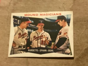 1960 Topps - Warren Spahn, Bob Buhl, Lou Burdette #230 - Near Mint - Great Corne - Picture 1 of 2