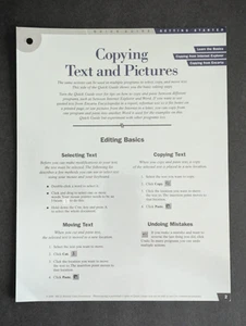 Original "Copying Text & Pictures" Quick Guide 2000, Bill & Melinda Gates FDN - Afbeelding 1 van 2