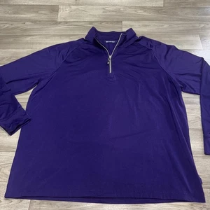 CUTTER & BUCK - MCK01143 Men's Adapt Eco Knit Quarter Zip Pullover XL Purple - Picture 1 of 9