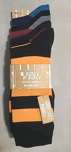 6 Paia Calze Uomo Bambù Sottili Crew Nero Grigio Multipack Super Morbide Traspiranti - Foto 1 di 2