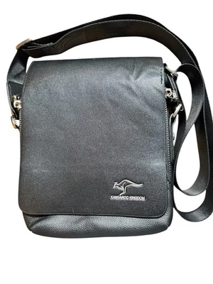 Bolso Mensajero Kangaroo Kingdom Unisex Pequeño Bandolera Negro Auténtico Foto 1 de 4