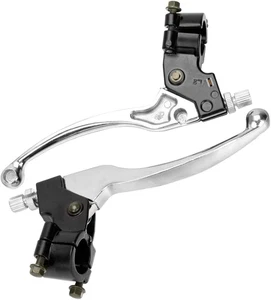 Silber Links Rechts 7/8" 22mm Kupplung Bremsgriff Hebel Sitzstange für XR80 XR100 CRF7 - Bild 1 von 12