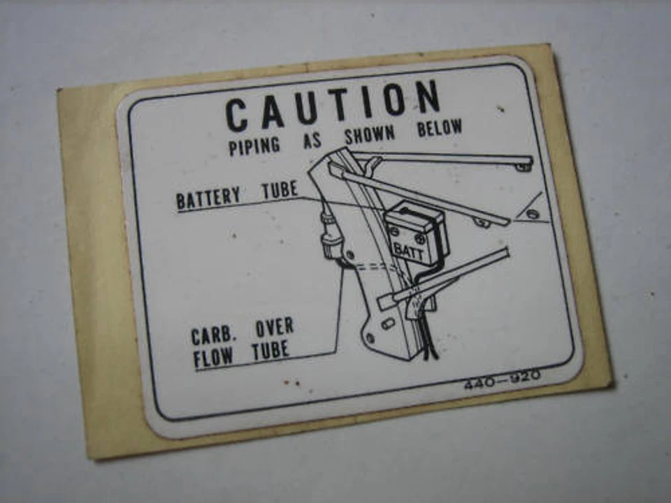 Calcomanías adhesivas de precaución de batería Mark Bat Honda CB100 K3 CB125S CB125J CG110 CG125 Foto 1 de 1
