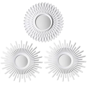Wall Mirrors Pack of 3 White Mirrors for Home Decor Bedroom Decor & Room Deco... - Picture 1 of 8