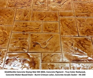 Estampillas de concreto de piedra de pizarra GlobMarble SM 3002. Patio de concreto estampado de sillar - Imagen 1 de 10