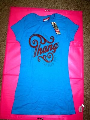 Camiseta ajustada Junior FARM GIRL "I Gotta Thang for Country Boys" - Pequeña - NUEVA Foto 1 de 4