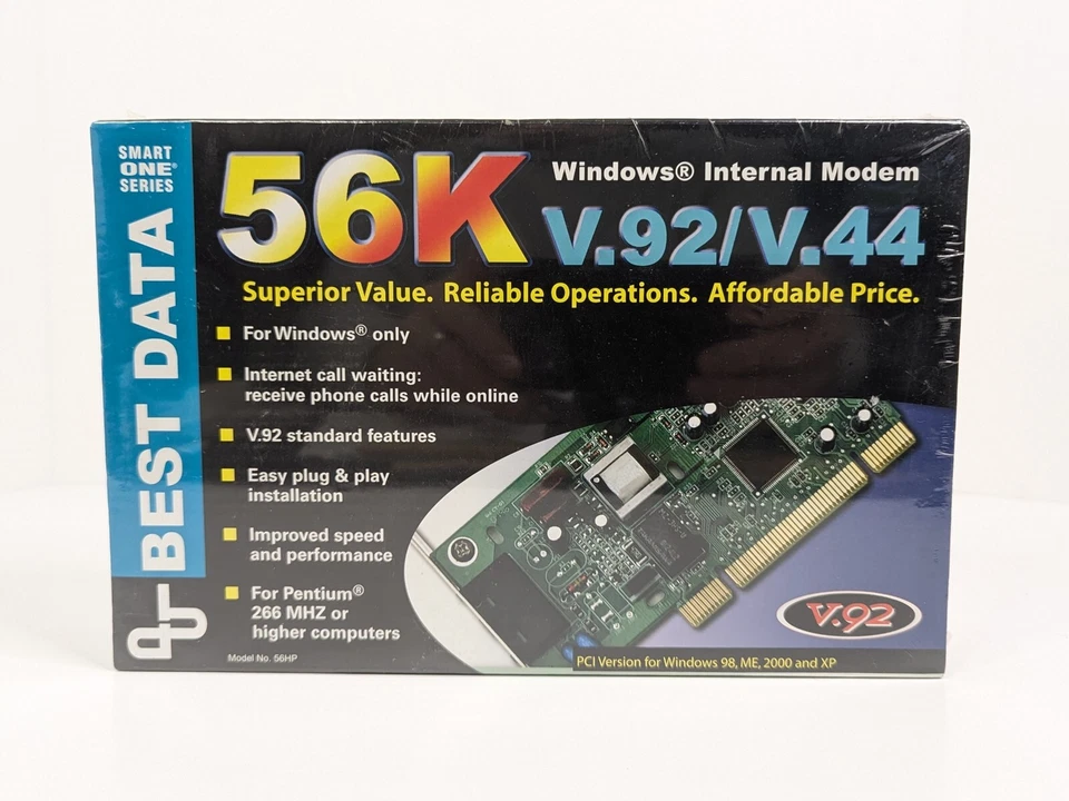 Best Data Smart Ones 56K Windows Internal Modem V.92/V.44 56HP 2004 New - Image 1 of 4