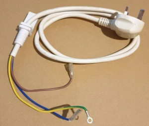 Cable de alimentación de microondas de repuesto blanco (3) - Imagen 1 de 1