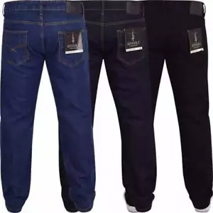 Mens Heavy Duty Straight Leg Basic Hardwearing 100% Cotton Zip Fly Denim Jeans - Picture 1 of 15