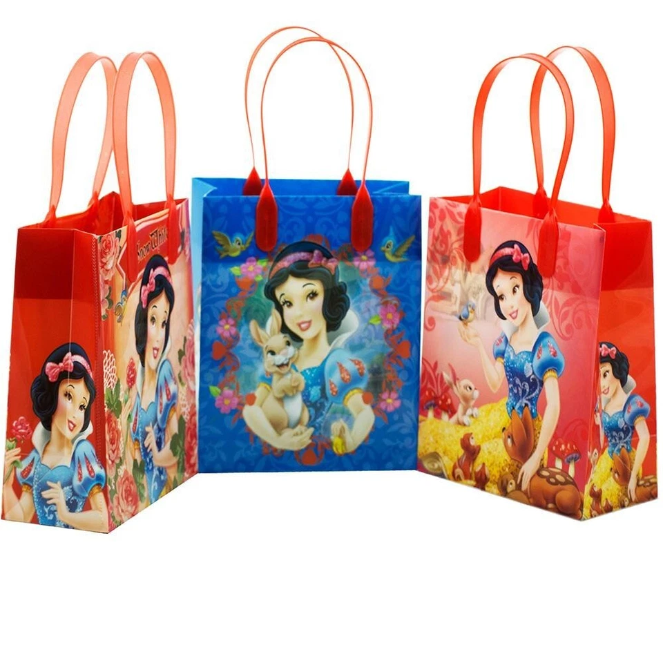 Disney Princess Snow White Authentic Licensed 12 Reusable Small Goodie Bags 6"