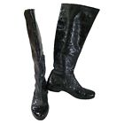 Vero Cuoio Women's Faux Patent Leather Side Zip Knee High Boots 6.5