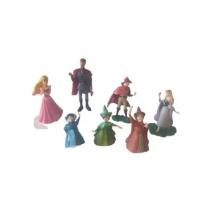 Lot De 7 Figurines La Belle Au Bois Dormant Disney Sleeping Beauty - Imagen 1 de 6