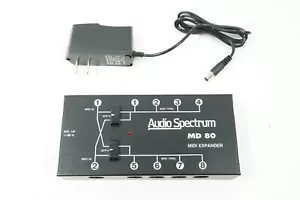 Audio Spectrum MD80 MIDI SWITCHING PATCHBAY 2 in / 8 out MIDI Patcher Mixer - Picture 1 of 8