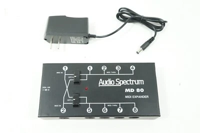 Audio Spectrum MD80 MIDI SWITCHING PATCHBAY 2 in / 8 out MIDI Patcher Mixer - Image 1 of 4