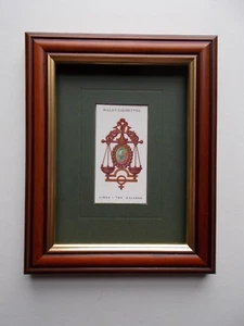 ZIGARETTENKARTE VON WILL'S - WAAGE STERNZEICHEN GERAHMT - Bild 1 von 2