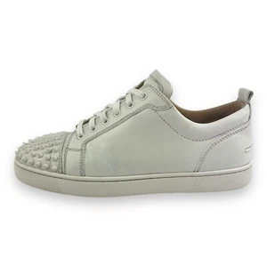Christian Louboutin Louis Junior Spike White Men’s Trainers Size UK 7.5 EU 41.5 - Picture 1 of 13