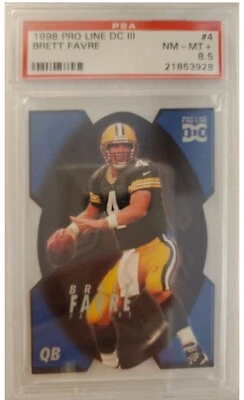 1998 Pro Line DC III Brett Favre DIE CUT BLUE #4 PSA 8.5 card POP 3 - Image 1 of 2