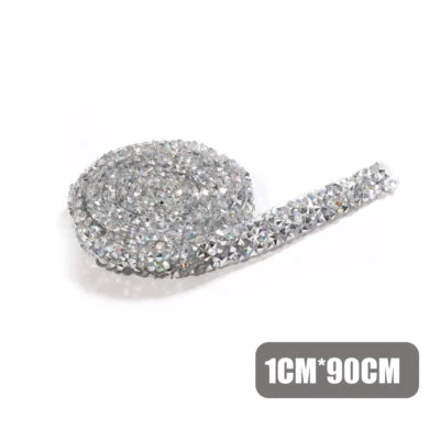 1 Yard Sewing Crystal Hot Fix Rhinestone Tape Crystal Iron On Tape DIY Decor - Image 1 of 4