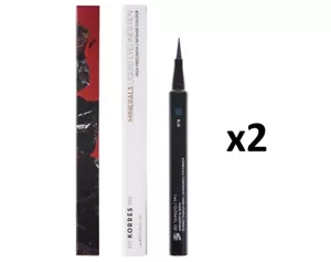 Korres Minerals Liquid Eyeliner Pen Black 01, 1mlx2 pcs New-Fast Shipping - Picture 1 of 3