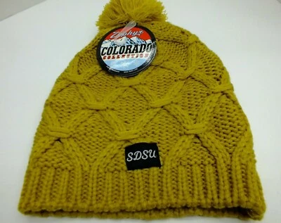 San Diego State AZTECS NCAA Knit Beanie Hat Golden Brown OSFM NWT New - Image 1 of 4