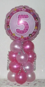 ETÀ 5 - CINQUE - 5° COMPLEANNO ESPOSIZIONE DECORAZIONE TAVOLO PALLONCINO - NESSUN ELIO NECESSARIO - Foto 1 di 3