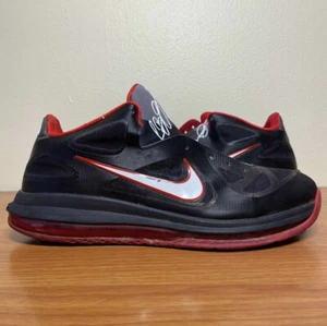 Nike Lebron 9 IX Low Bred Black Red Size 11.5 Sneakers 510811-003 - Picture 1 of 9