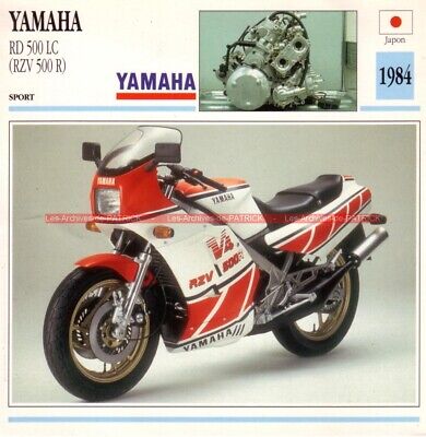 YAMAHA RD 500 LC RDLC RZV 500 R 1984 : Fiche Moto #000232 • 6.99€