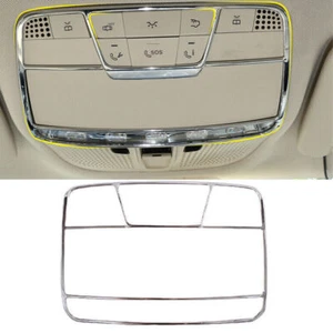 For Mercedes-Benz GLC 2016-2021 Matte Silver Roof Reading Light Frame Decor Trim - Picture 1 of 6