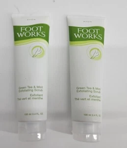 (Lot Of 2) Green Tea & Mint Exfoliating Scrub Footworks Avon 3.4 Oz (NOS)*** - Picture 1 of 5