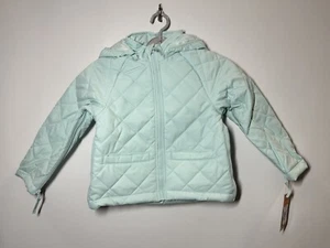 Kids' Adaptive Quilted Jacket - Cat & Jack Mint Green Small - Picture 1 of 4