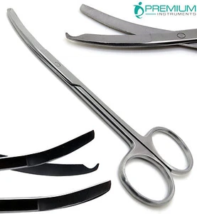 Northbent Suture Curved Scissors 3.5" BL/BL Surgical Medical Veterinary Tools - Picture 1 of 6