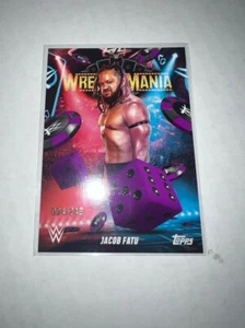 2025 Topps WWE World Wrestlemania 41 esclusivo viola Jacob Fatu HOT 094/249 - Foto 1 di 1