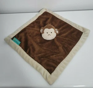 Tiddliwinks Monkey Brown Baby Security Blanket Lovey w Cream Edge - Picture 1 of 6