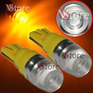 2 Led T10 Lampade 2 SMD 5630 Luci GIALLO Lente Posizione Targa Xenon Lampada 5W - Foto 1 di 1