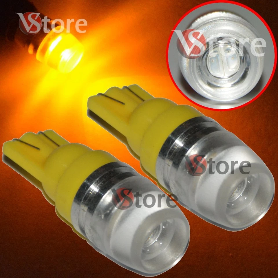 2 Led T10 Lampade 2 SMD 5630 Luci GIALLO Lente Posizione Targa Xenon Lampada 5W - Immagine 1 di 1
