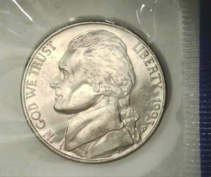 1993-P 5C Jefferson Nickel BU M/S 25oc0521 - Picture 1 of 2