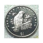 elf Liberia 1 dollar 1996 oiseau perroquet gris