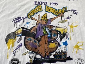 CAMISA GRAFFITI CHICANO VINTAGE XL 1995 ALFARO ETIQUETADO ARTISTA CALLEJERO SAN JOSE CA - Imagen 1 de 10