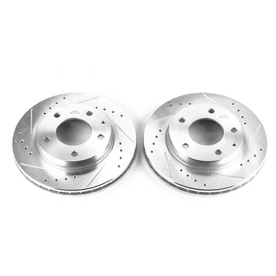 PowerStop Evolution Drilled Slotted Rotors Pair Front For Ford Probe - Image 1 of 3