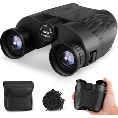 Occer 12x25 Compact Low Light Vision Binoculars - Black - Image 1 of 3