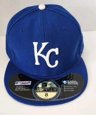 Nuevo Talla 8 New Era 59Fifty Kansas City Royals Gorra Ajustada MLB Phi Beta Sigma Foto 1 de 4