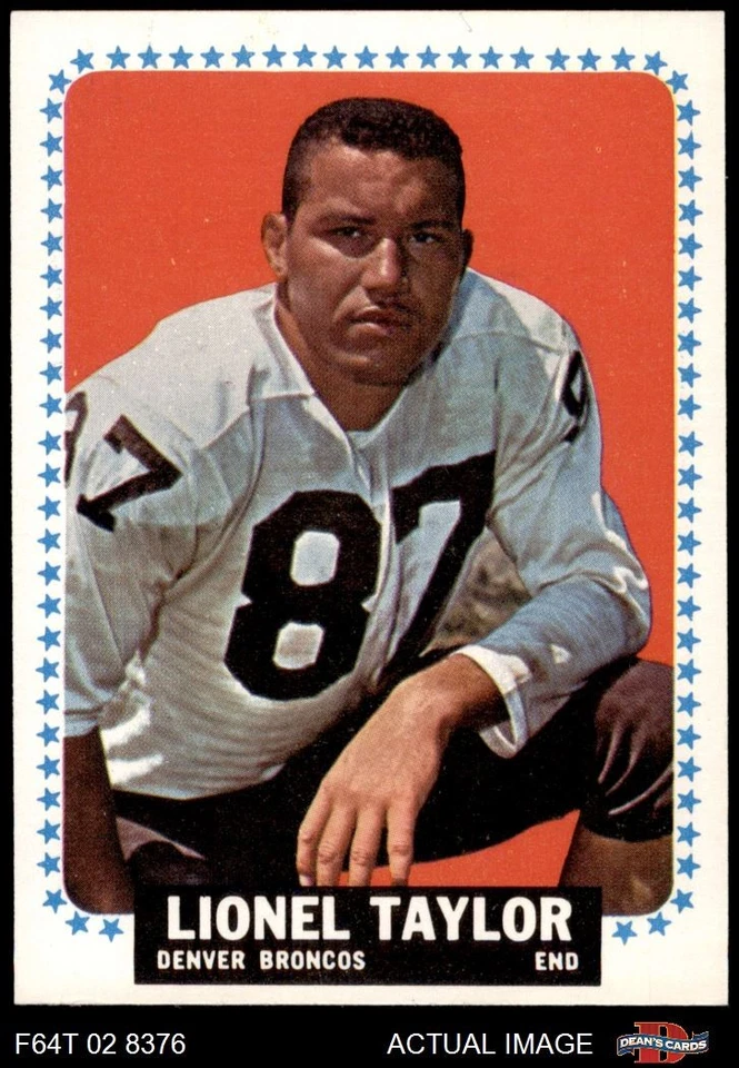 1964 Topps #64 Lionel Taylor Broncos SHORT-PRINT New Mexico Highlands 7 - NM - Image 1 of 1